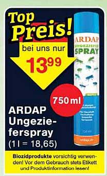 ARDAP Ungeziefer-spray (1l = 18,65)