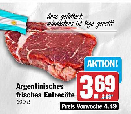 Argentinisches frisches Entrecôte