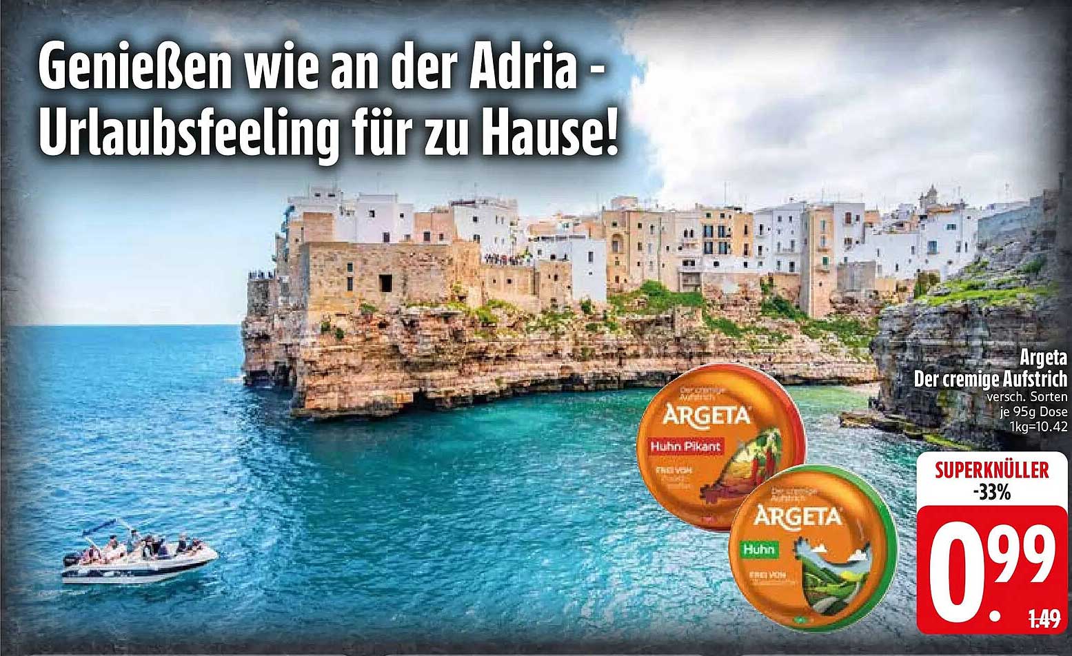 Argeta Der cremige Aufstrich versch. Sorten je 95g Dose