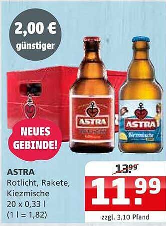 ASTRA Rotlicht, Rakete, Kiezmische 20 x 0,33 l (1 l = 1,82)