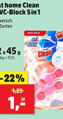 at home Clean WC-Block 5 in 1