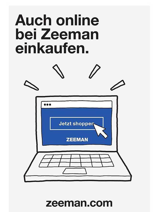 Auch online bei Zeeman einkaufen.