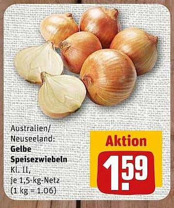 Australien/Neuseeland: Gelbe Speisezwiebeln Kl. II, je 1,5-kg-Netz (1 kg = 1.06)