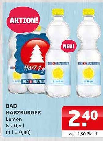 BAD HARZBURGER Lemon 6 x 0,5 l (1 l = 0,80)