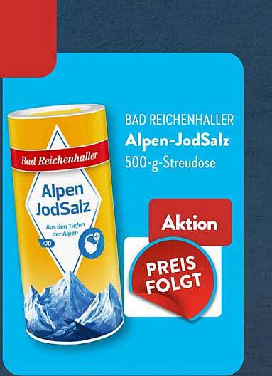 BAD REICHENHALLER Alpen-JodSalz 500-g-Streudose