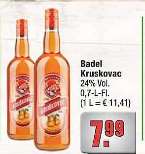 Badel Kruskovac 24% Vol. 0,7-L-Fl. (1 L = € 11,41)