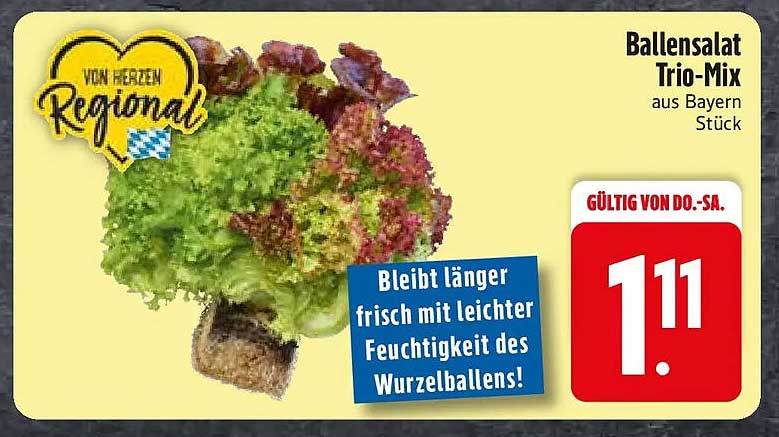 Ballensalat Trio-Mix aus Bayern Stück