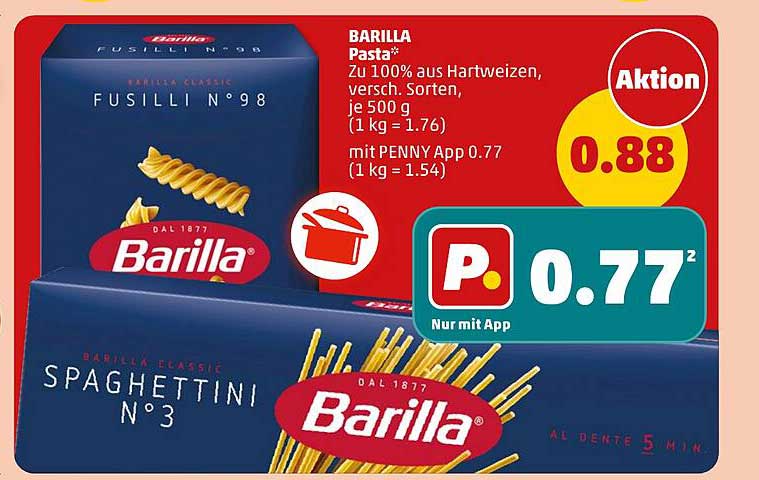 BARILLA Pasta* Zu 100% aus Hartweizen, versch. Sorten, je 500 g