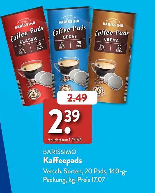 BARISSIMO Kaffeepads