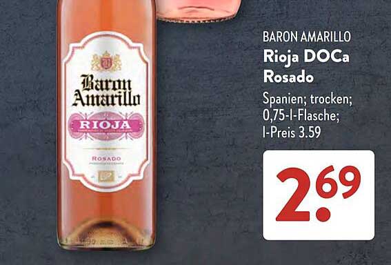 BARON AMARILLO Rioja DOCa Rosado