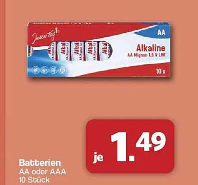 Batterien AA oder AAA 10 Stück