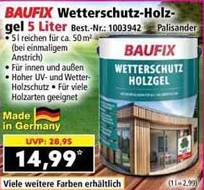 BAUFIX Wetterschutz-Holzgel 5 Liter Palisander
