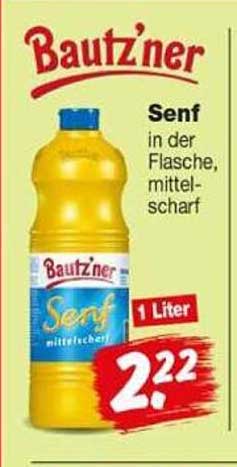 Bautz'ner Senf in der Flasche, mittelscharf
