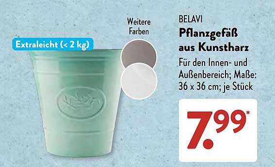 BELAVI Pflanzgefäß aus Kunststoff