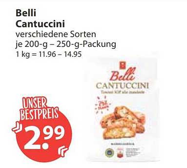 Belli Cantuccini verschiedene Sorten je 200-g – 250-g-Packung