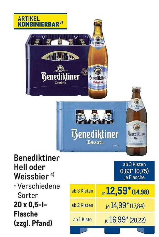 Benediktiner Hell oder Weissbier