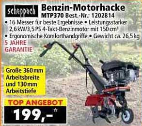 Benzin-Motorhacke MTP300 Best-Nr. 1202814