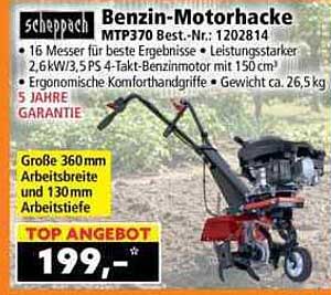 Benzin-Motorhacke MTP370 Best.-Nr. 1202814