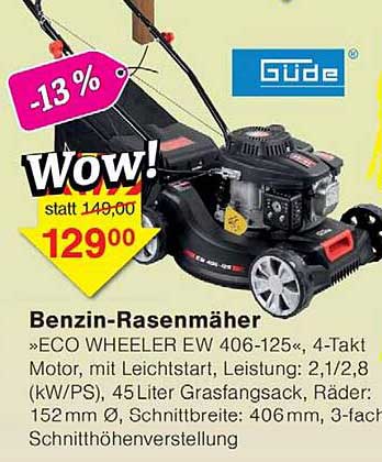 Benzin-Rasenmäher »ECO WHEELER EW 406-125«