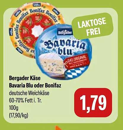 Bergader Käse Bavaria Blu oder Bonifaz