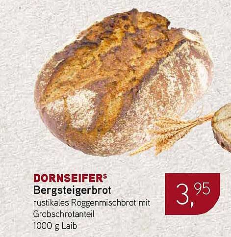 Bergsteigerbrot rustikales Roggenmischbrot mit Grobschrotanteil 1000 g Laib