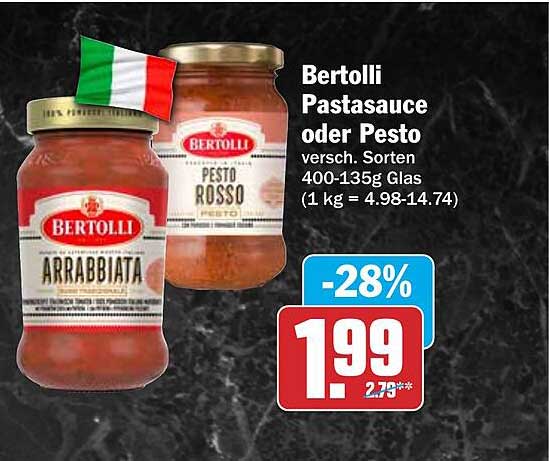 Bertolli Pastasauce oder Pesto