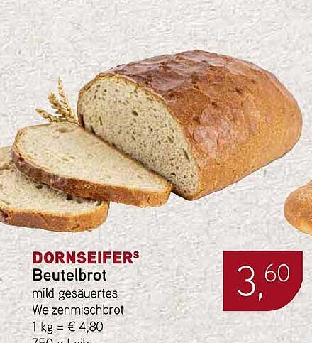 Beutelbrot mild gesäuertes Weizenmischbrot