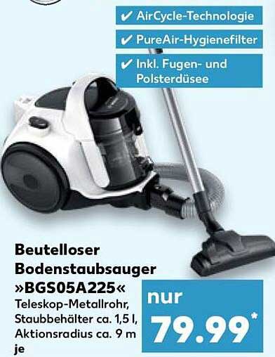 Beutelloser Bodenstaubsauger »BGS05A225«