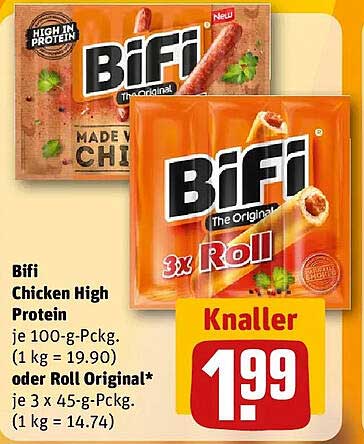 Bifi Chicken High Protein oder Roll Original*