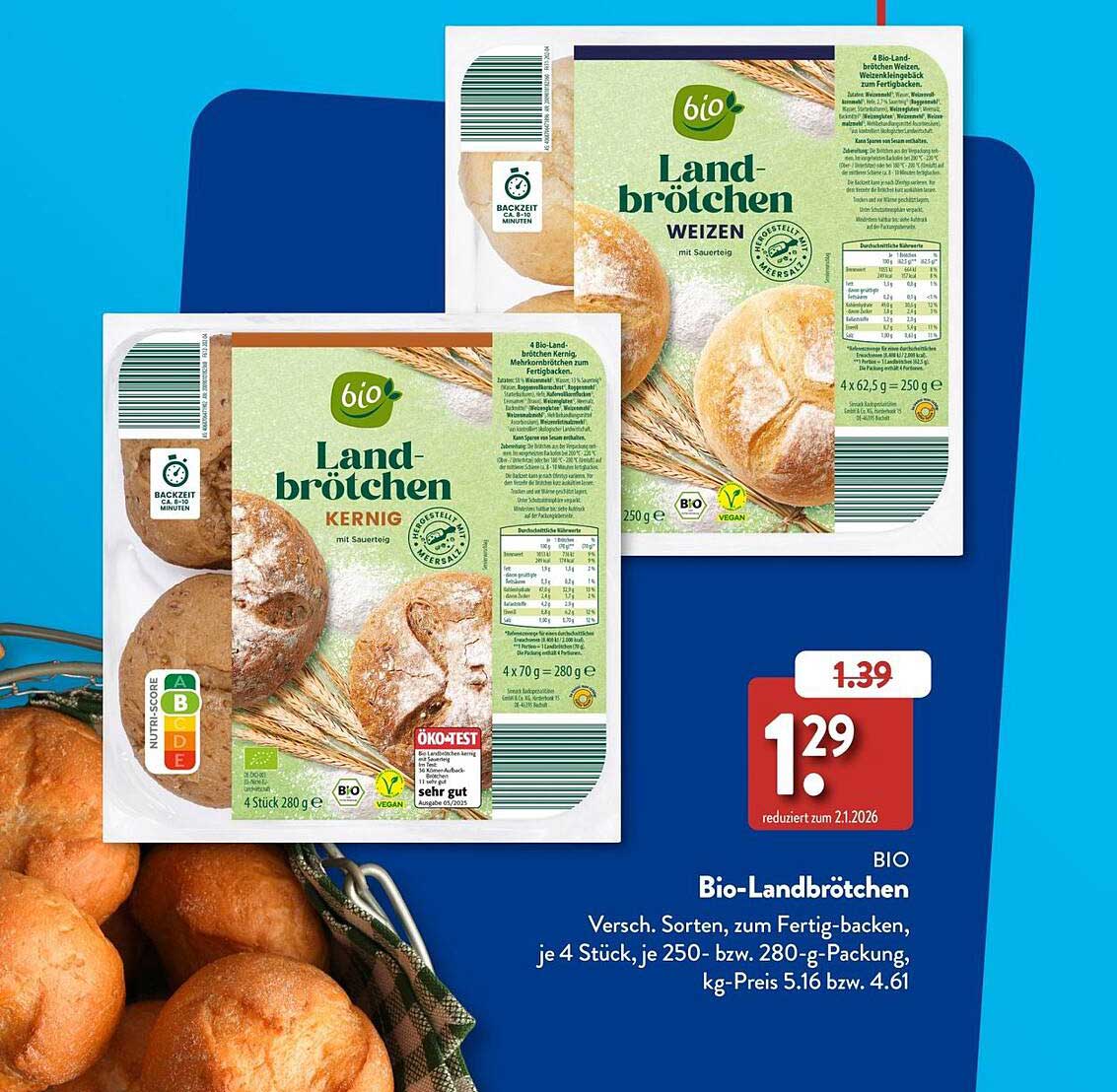 BIO Bio-Landbrötchen
