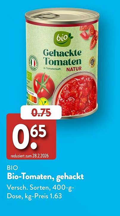 BIO Bio-Tomaten, gehackt