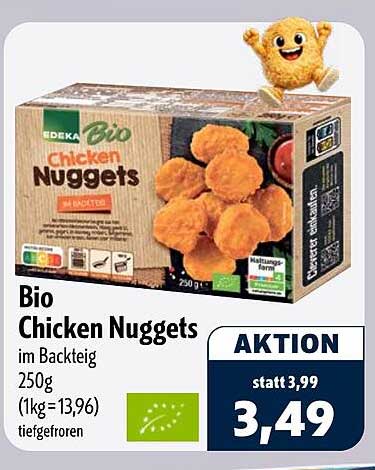Bio Chicken Nuggets im Backteig 250g tiefgefroren