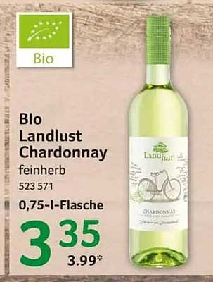 Bio Landlust Chardonnay feinherb 0,75-l-Flasche