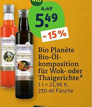 Bio Planète Bio-Öl-komposition für Wok- oder Thaigerichte