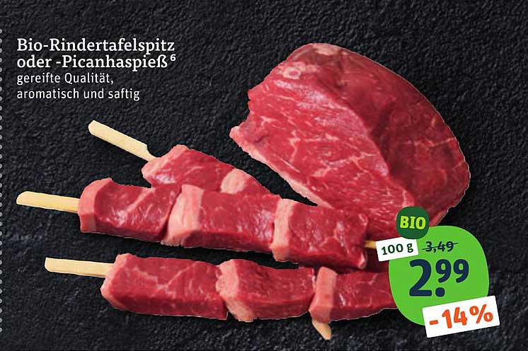Bio-Rindertafelspitz oder -Picanhaspieß
