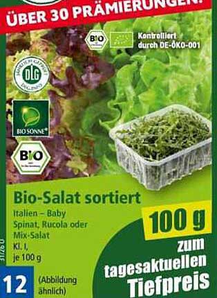 Bio-Salat sortiert