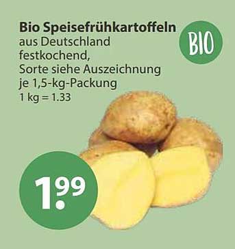 Bio Speisefrühkartoffeln