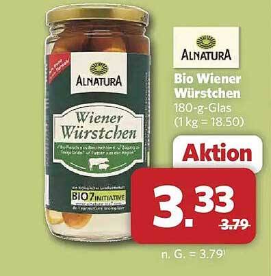 Bio Wiener Würstchen 180-g-Glas