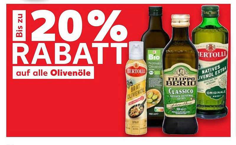 Bis zu 20% RABATT auf alle Olivenöle