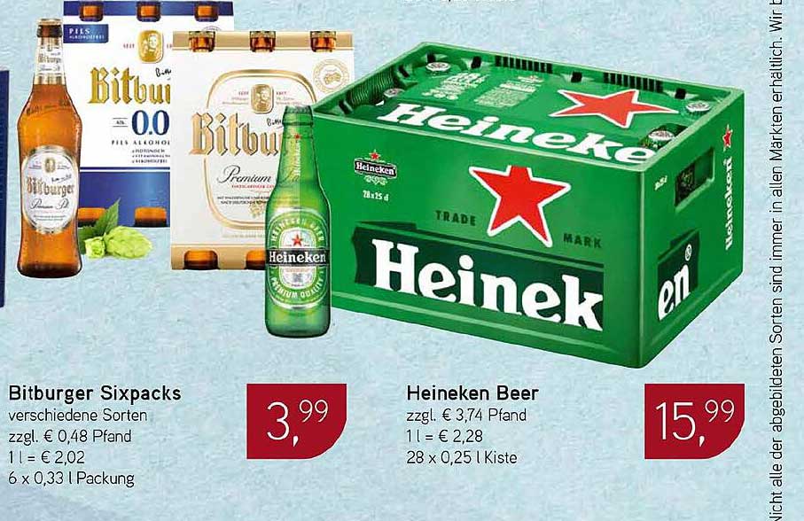 Bitburger Sixpacks