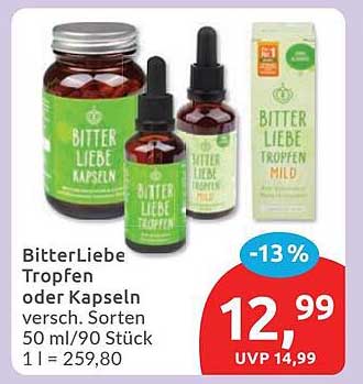 BitterLiebe Tropfen oder Kapseln
