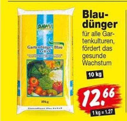 Blaudünger für alle Gartenkulturen, fördert das gesunde Wachstum