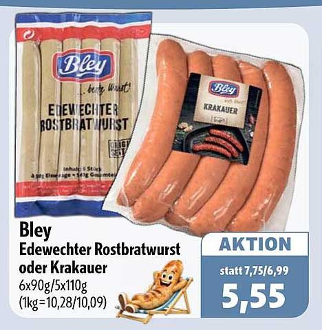 Bley Edewechter Rostbratwurst oder Krakauer