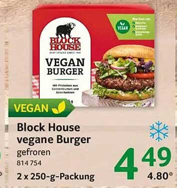 Block House vegane Burger gefroren