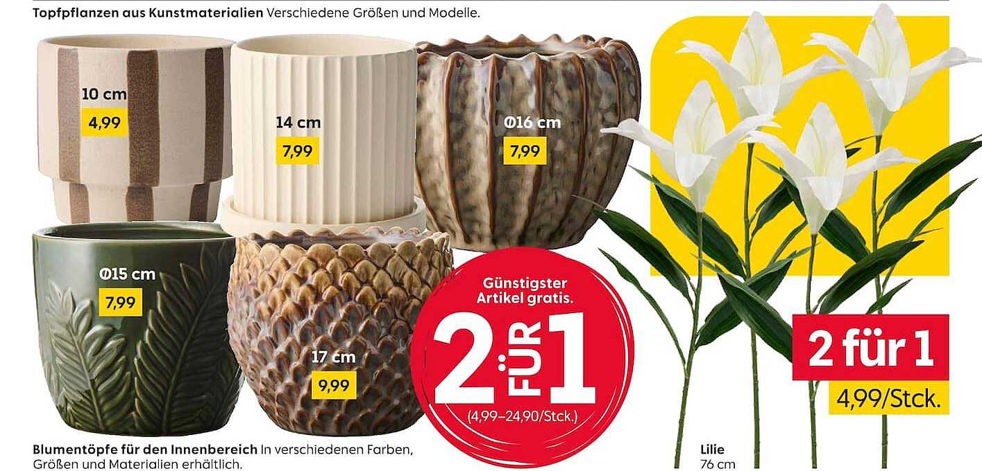 Blumentöpfe für den Innenbereich in verschiedenen Farben, Größen und Materialien erhältlich.
