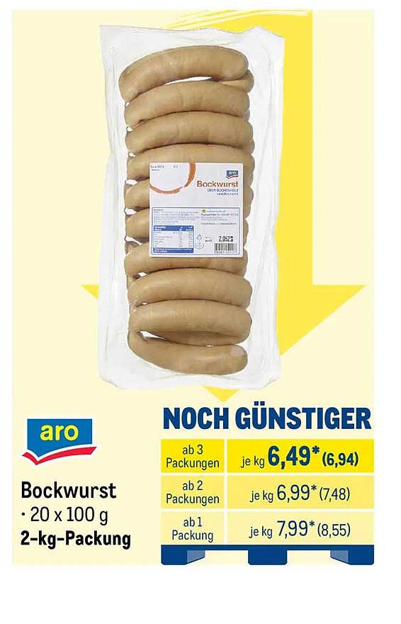 Bockwurst · 20 x 100 g 2-kg-Packung