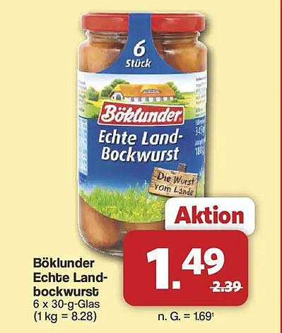 Böklunder Echte Land-bockwurst
