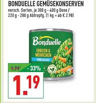BONDUELLE GEMÜSEKONSERVEN