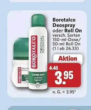 Borotalco Deospray oder Roll On
