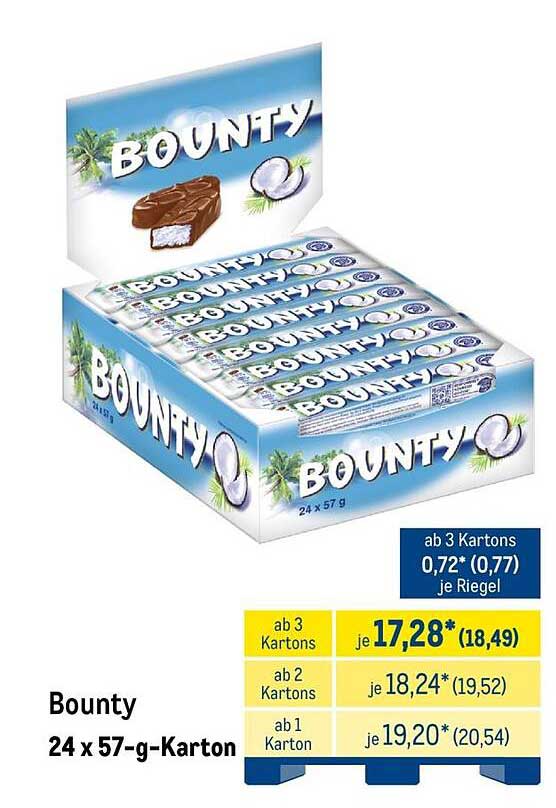 Bounty 24 x 57-g-Karton